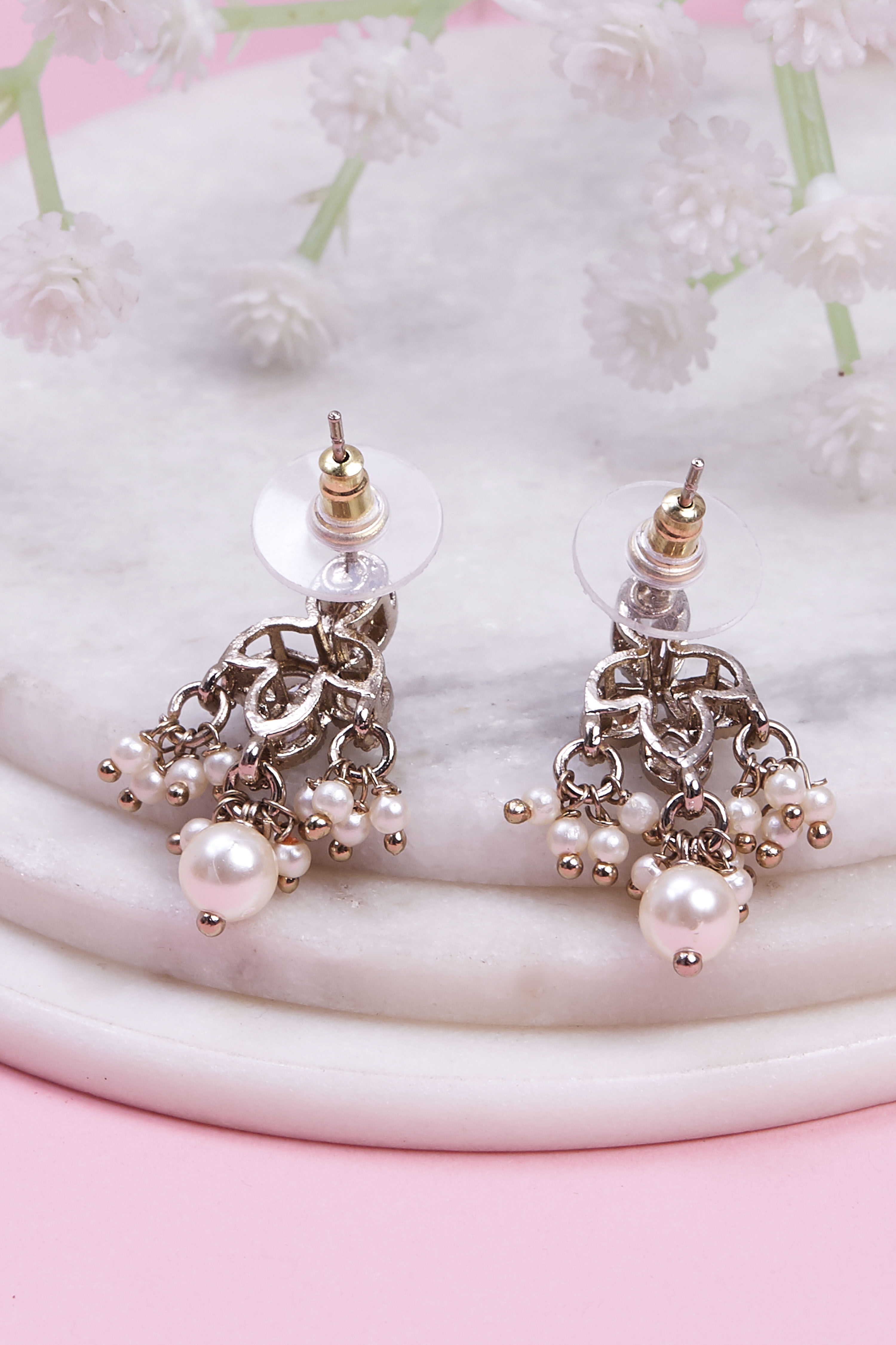 Champagne Brass Drop & danglers image number 2