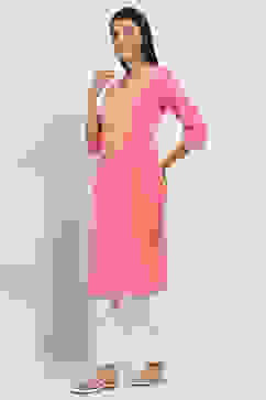 Coral Embroidered Straight Kurta image number 2