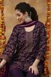 Orange Printed Poly Viscose Straight Kurta Set image number 0