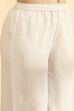 Off White Rayon Flex Straight Co-ord Set image number 2