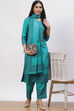 Mustard Acrylic Straight Suit Set image number 0