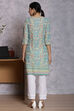 Green Cotton And Cambric Straight Kurta image number 5