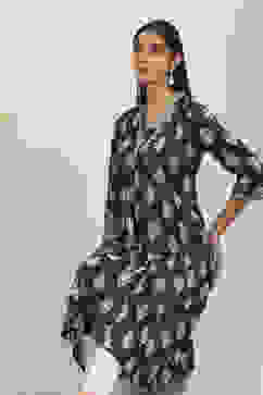 Blue Cotton A-line & Kalidar Kurtas image number 5