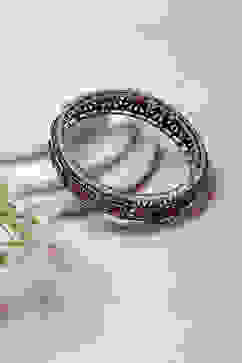 Oxidized Pink Alloy Bangles image number 0