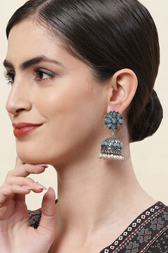 Blue Alloy Earrings image number 3