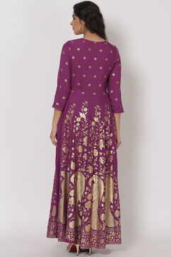 Purple Polysterkalidar Dress image number 5