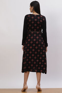 Black Acrylic Asymmetric Dress image number 5