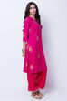 Green Poly Cotton Straight Kurta image number 3