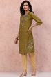 Pink Art Silk Floral Kurta image number 2