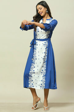 Blue LIVA Straight Dress image number 0