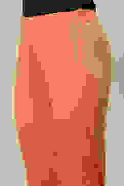 Peach Poplin Lycra Slim Solid Slim Pants image number 1