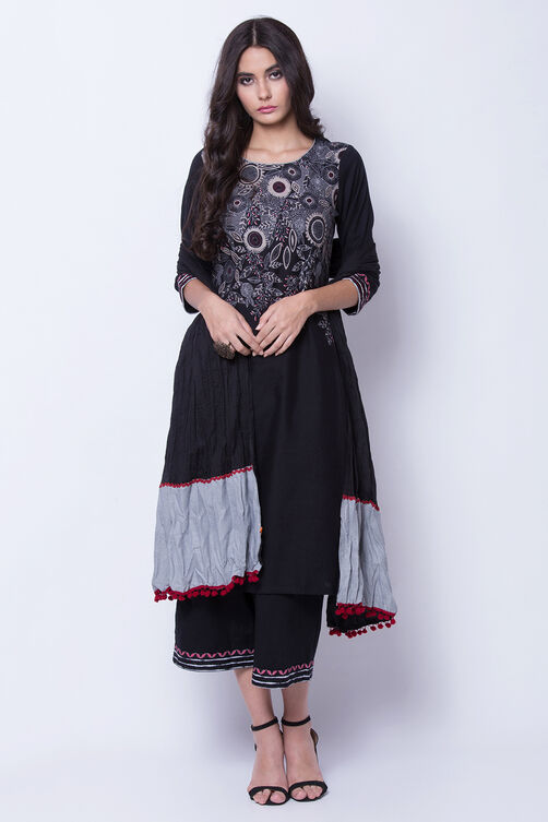 Black Cotton Dupatta image number 0
