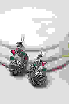 Pink-Green Alloy Drop & Danglers image number 0