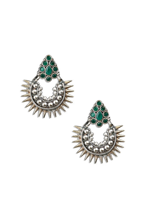 Silver Earrings With Stone And Pearl image number 1