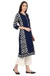Indigo A-Line Viscose Rayon Kurta image number 2