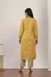 Yellow Rayon Straight Kurtas image number 3