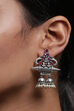 Red Metal Brass Earrings image number 1