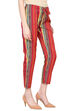 Indigo Poly Cotton Multicolored Slim Pants image number 2