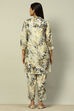Off-White Viscose Blend Printed Co-ord Set image number 4