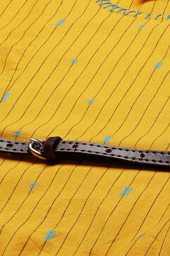 Mustard Poly Cotton Flared Dress image number 1