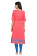 Coral A Line Cotton Dress image number 5