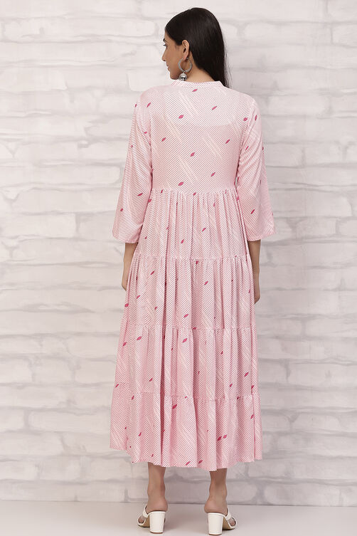 Mustard Tired Dress Printed Dress image number 4