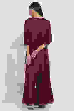 Wine Viscose Blend Straight SET image number 4