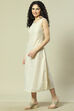 Beige Viscose Straight Dress image number 2