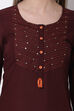 Brown Viscose Rayon A Line Kurta image number 1