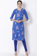 Blue Viscose Straight Kurta image number 0