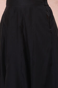 Black Art Silk Suit Set image number 5