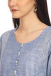 Blue Straight Cotton Kurta image number 1