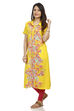 Yellow A Line Viscose Rayon Kurta image number 2
