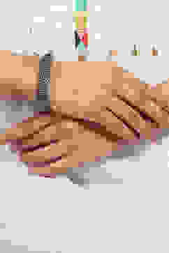 Oxidized Pink Alloy Bangles image number 1