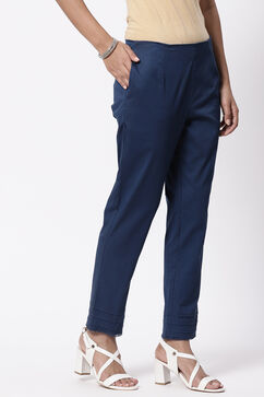 Indigo Solid Slim Pants image number 3