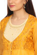 Red Kalidar Poly Cotton Kurta image number 1