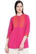 Pink Cotton Flared Indie Top image number 0