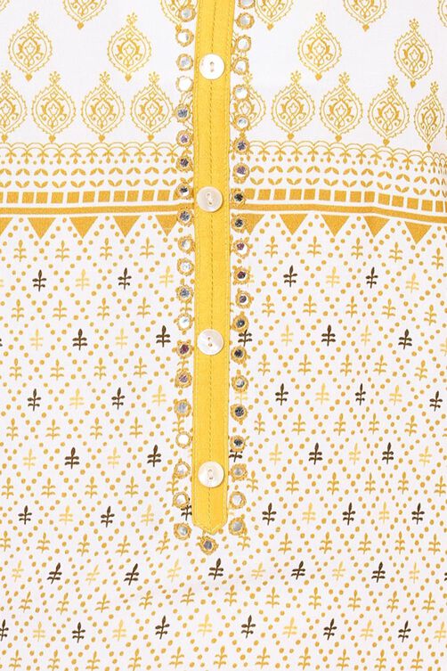 Yellow Straight Viscose Rayon Kurta image number 1