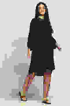 Black Viscose Rayon Straight SET image number 5