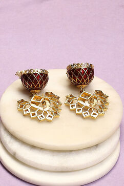 Red Brass Earrings image number 2