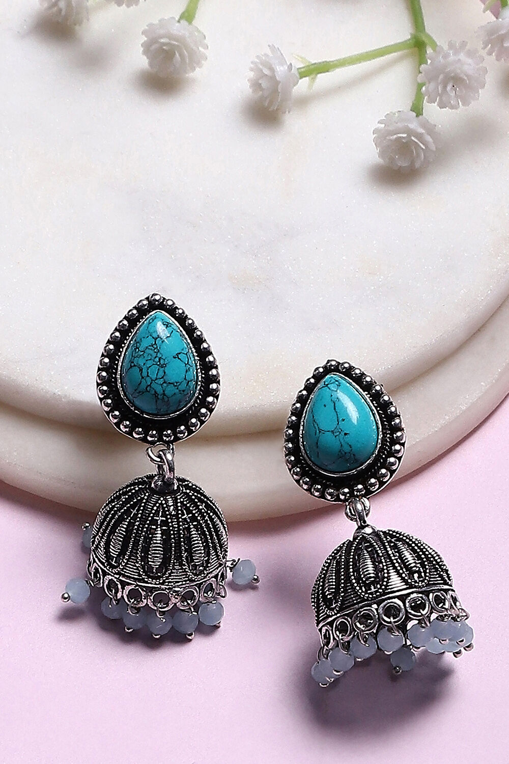 Turquoise Alloy Drop & danglers image number 0