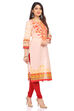Peach Straight Kurta image number 2