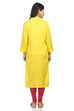 Yellow Straight Viscose Rayon Kurta image number 4