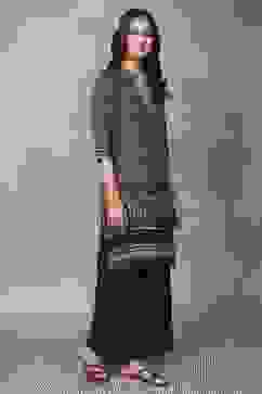 Green Viscose Polyester Viscose Rayon Kurta Pants Set image number 5