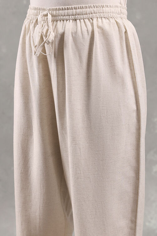 Natural Rayon Blend Solid Straight Pants image number 1
