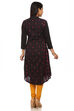 Black A-Line Poly Cotton Kurta image number 4