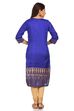 Blue Straight Polyester Kurta image number 3