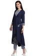 Indigo Rayon Front Open Shrug image number 2