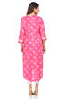 Pink Viscose Straight Kurta image number 4