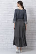 Black LIVA Tiered Dress image number 4